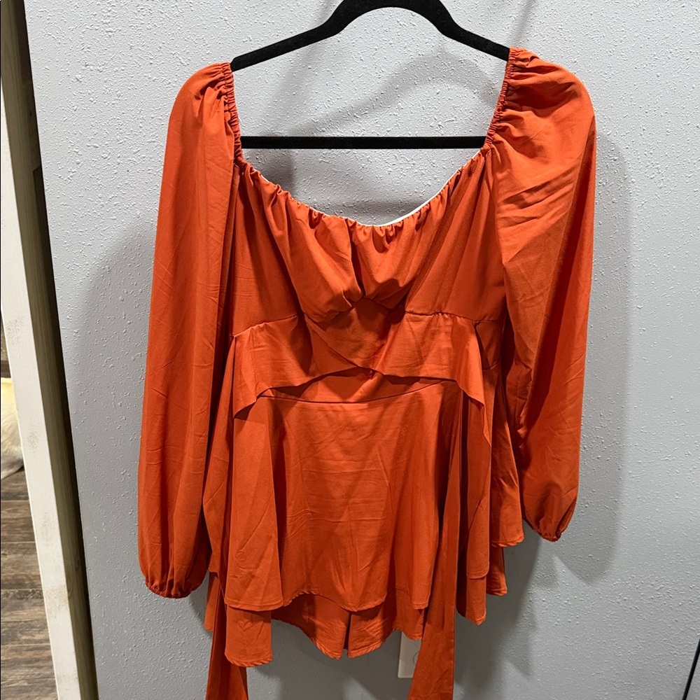 Orange Women's Romper